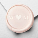 Elegant Wedding Monogram Heart Wax Seal Sticker<br><div class="desc">Elegant wax seal sticker for your save the date announcements,  wedding invitations and favors featuring your initials in a classic serif font in between a heart.</div>