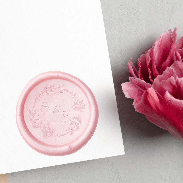 Elegant Wedding Monogram  Initial  Wax Seal Sticker (Creator Uploaded)
