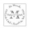 Elegant Wedding Monogram Letter Address Stamp