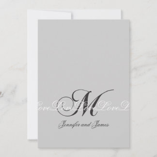 Elegant Wedding Monogram M Wedding Invitations