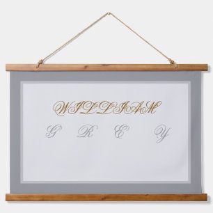 Elegant Wedding Monogram Mr & Mrs Personalized Wal Hanging Tapestry
