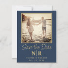 Elegant Wedding Monogram Photo Save The Date