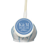 Elegant Wedding Monogram | Royal Blue Cake Pops (Front)
