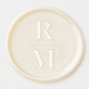 Elegant Wedding Monogram Wax Seal Sticker