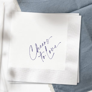 Elegant Wedding Napkin - Cheers to Love