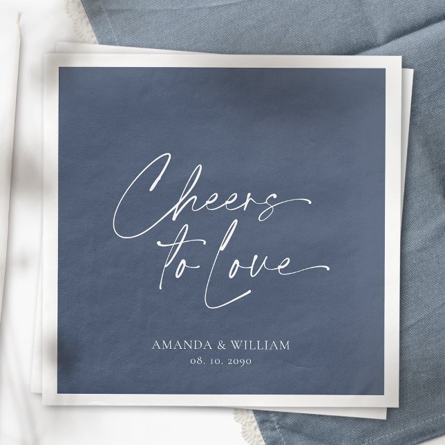 Elegant Wedding Napkin - Cheers to Love (Creator Uploaded)