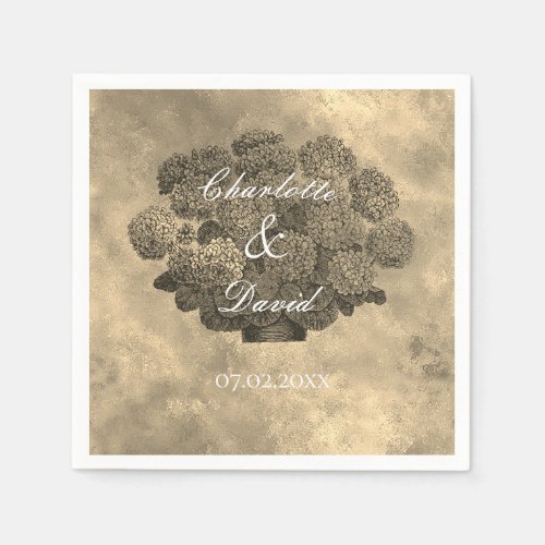 Elegant Wedding Napkins  Charlotte FL Light Gold