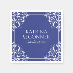 Elegant Wedding Napkins Nadine (Royal Blue)