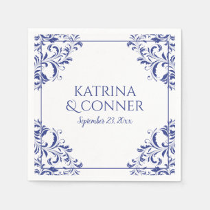 Elegant Wedding Napkins Nadine (Royal Blue) 2