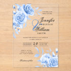 Elegant Wedding Navy Blue Roses Floral Theme