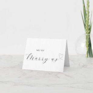Elegant Wedding Officiant Card Will You Marry Us