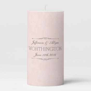Elegant Wedding Or Anniversary Personalized Candle by mariannegilliand at Zazzle