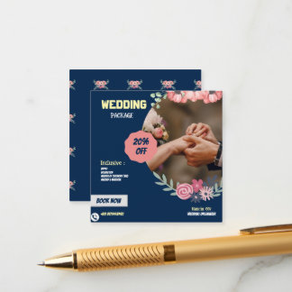 Elegant Wedding Package Promotional Enclosure Card