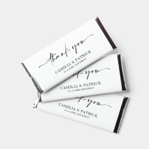 Elegant Wedding Party Favor Personalized Chocolate Hershey Bar Favors