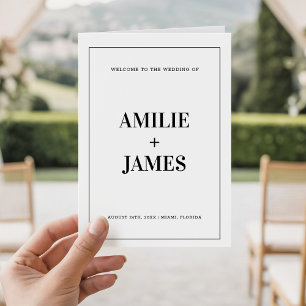 Elegant Wedding Party Minimalist Wedding Welcome Card