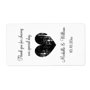 Elegant wedding party wine or water bottle labels