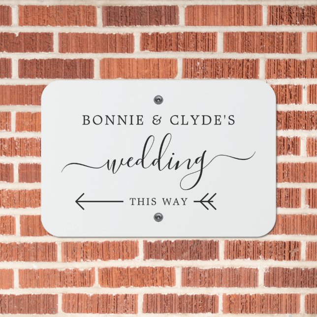 Elegant Wedding Pathway Metal Sign for Outdoor Dec (In Situ(Brick))