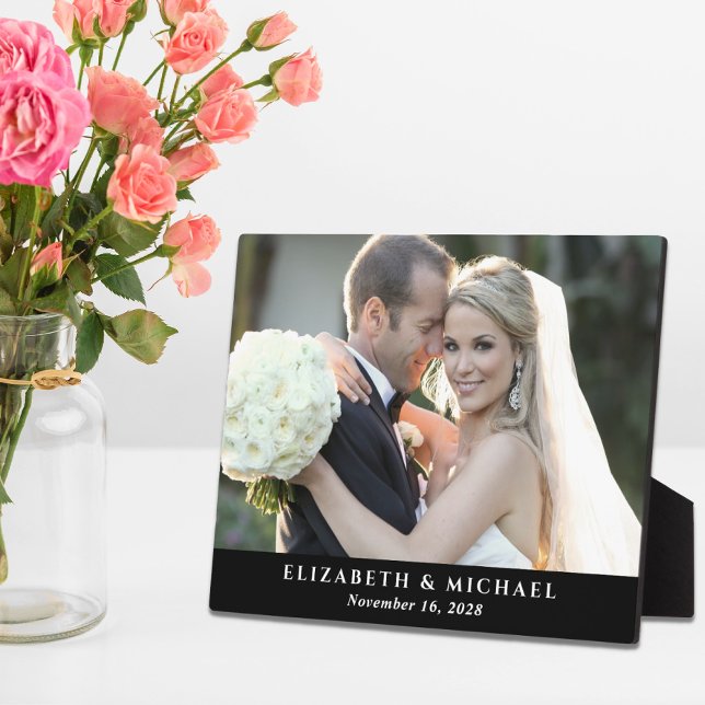 Elegant Wedding Personalized Photo Plaque (Creator Uploaded)
