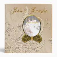 Chic and elegant wedding photo album binder, Zazzle