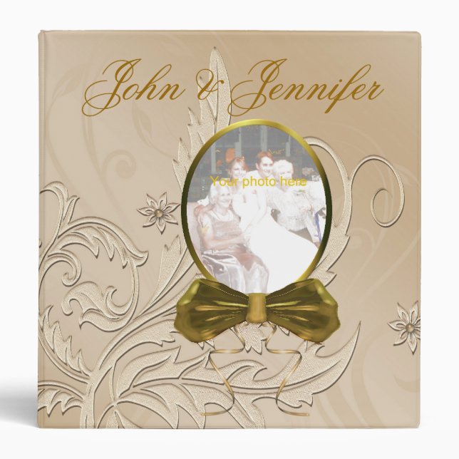 Elegant Wedding Photo Album Binder (Front)