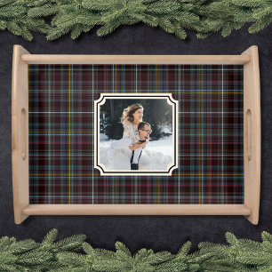 Elegant wedding photo collage serving tray