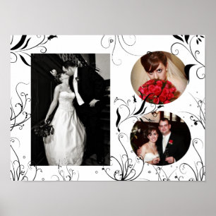 Elegant Wedding Photo Frame Print