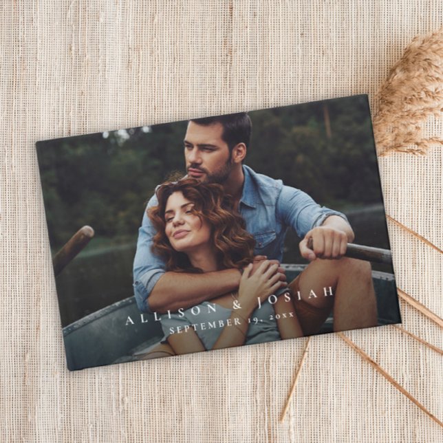 Elegant Wedding Photo  Guest Book (Elegant and Simple Photo Wedding Guest Book.)