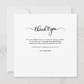 Elegant Wedding Photo Hand-lettered Thank You Note Card 