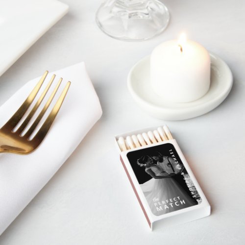 Elegant Wedding Photo Matchbox Favor Matchboxes