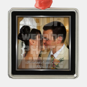 Elegant Wedding Photo Ornament