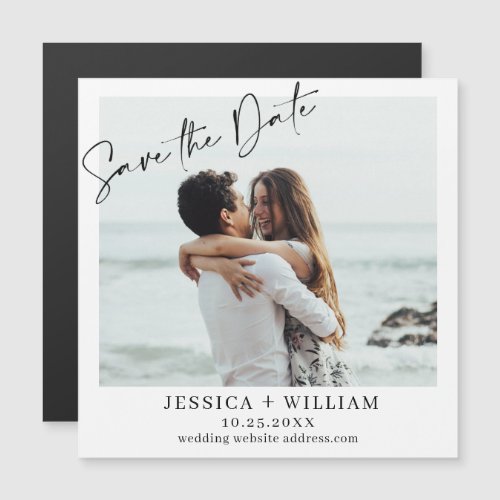 Elegant Wedding PHOTO Save the Date Magnetic Card