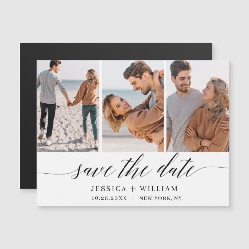 Elegant Wedding PHOTO Save the Date Magnetic Card 