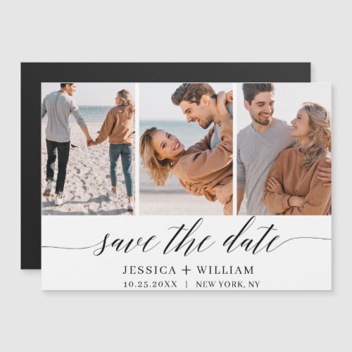 Elegant Wedding PHOTO Save the Date Magnetic Card 