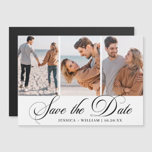 Elegant Wedding PHOTO Save the Date Magnetic Card