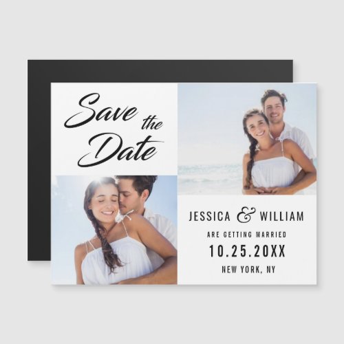 Elegant Wedding PHOTO Save the Date Magnetic Card