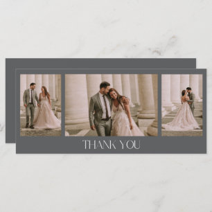 Elegant Wedding Photo Thank You Card