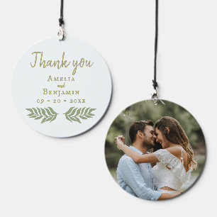 Elegant Wedding Photo Thank you Favor Wind Chime