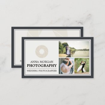 Elegant Wedding Photographer Photography Business Card by J32Teez at Zazzle