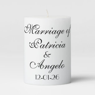 Elegant Wedding Pillar Candle
