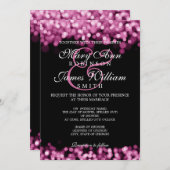 Elegant Wedding Pink Lights Invitation (Front/Back)
