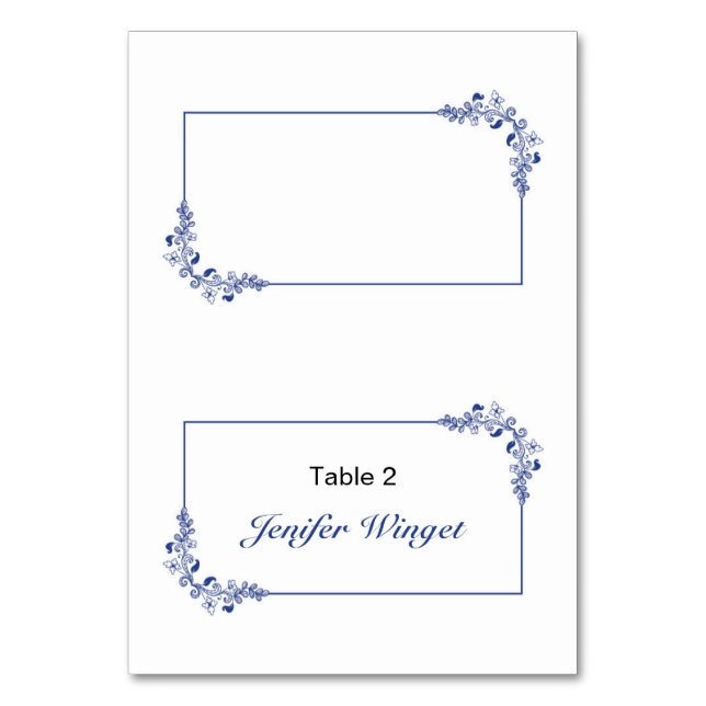 Elegant Wedding Place Card (Front)