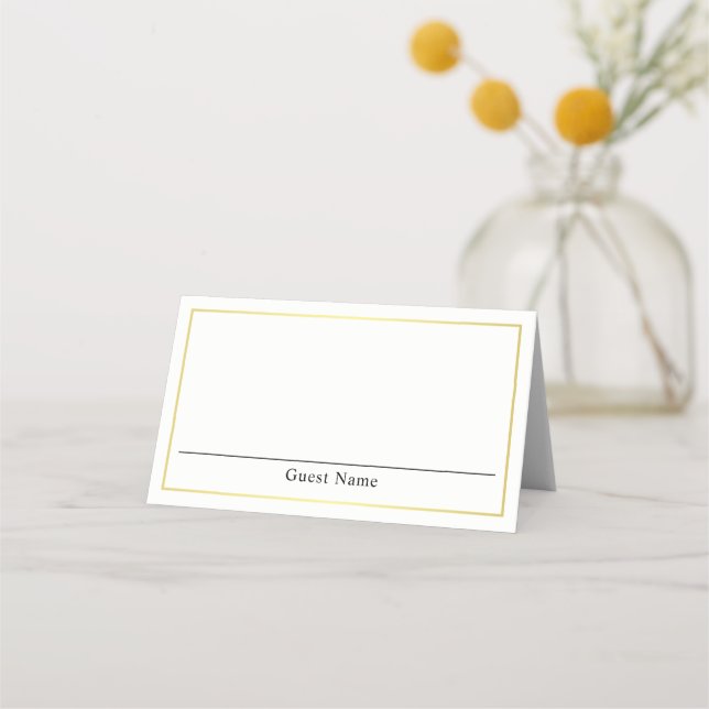 Elegant Wedding Place Card (Front)