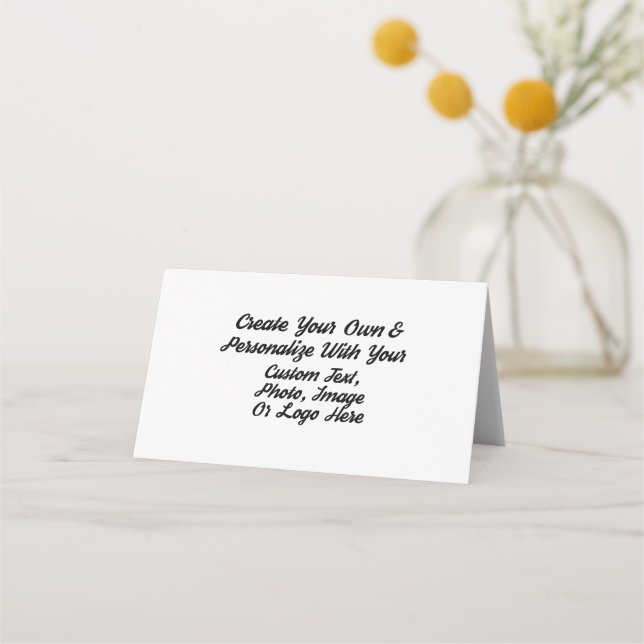 Elegant Wedding Place Cards - Customizable Names (Front)