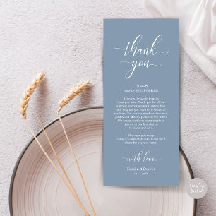 Elegant Wedding Place Setting Thank You Card