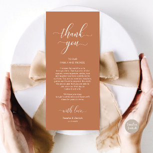 Elegant Wedding Place Setting Thank You Card