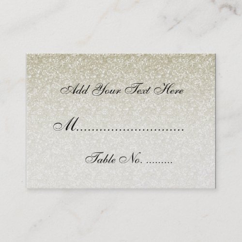 Elegant Wedding Placecards Faux Gold Glitter Business Card