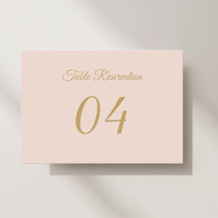 Elegant wedding placeholder table number