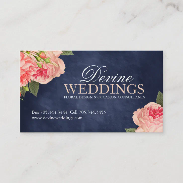 elegant event planner business cards