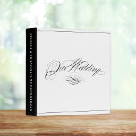 Elegant Wedding Planner Keepsake 3 Ring Binder<br><div class="desc">Elegant calligraphy that reads "Our Wedding" on the front with an ornament. Album color is customizable. Customize your wedding binder for wedding planning or to store your wedding memorabilia. Upload your photo on the back (or even the cover) and change the title and colors on the spine. Photo(s) courtesy of...</div>