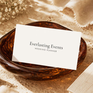 Elegant Wedding Planner Minimalist Ivory Luxe Business Card